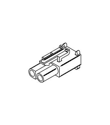 Power Connector,  Receptacle 2 pos .093