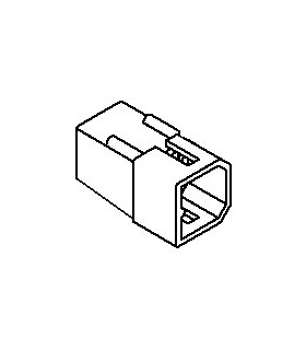Connector, 4 pos Plug 2x2 .062