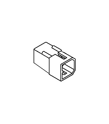 Connector, 4 pos Plug 2x2 .062