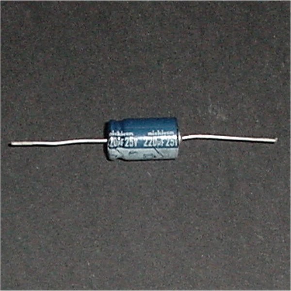 220 uf 25 Axial capacitor